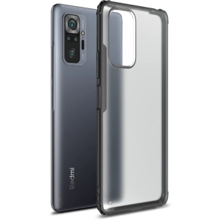 Xiaomi Redmi Note 10 Pro Kılıf Volks Serisi Kenarları Silikon Arkası Şeffaf Sert Kapak - Siyah