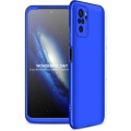 Xiaomi Redmi Note 10s Kılıf 3 Parçalı 360 Tam Korumalı Rubber AYS Kapak - Mavi