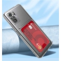Xiaomi Redmi Note 10s Kılıf Kartlıklı Şeffaf Esnek Silikon Kamera Korumalı