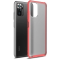 Xiaomi Redmi Note 10s Kılıf Volks Serisi Kenarları Silikon Arkası Şeffaf Sert Kapak - Kırmızı