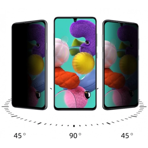 Xiaomi Redmi Note 10s Kırılmaz Cam 5D Ekran Koruyucu Karartmalı Hayalet Cam Privacy Tam Kapatan - Siyah