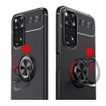 Xiaomi Redmi Note 11 5G Kılıf Renkli Silikon Yüzüklü Standlı Auto Focus Ravel Kapak - Kırmızı