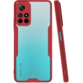 Xiaomi Redmi Note 11 5G Kılıf Renkli Silikon Kamera Lens Korumalı Şeffaf Parfe Kapak - Kırmızı