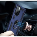 Xiaomi Redmi Note 11 5G Kılıf Silikon Zırhlı Standlı Yüzüklü Mıknatıslı Tank Kapak - Lacivert