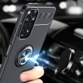 Xiaomi Redmi Note 11 Kılıf Renkli Silikon Yüzüklü Standlı Auto Focus Ravel Kapak - Siyah
