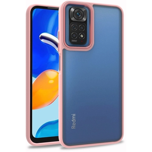 Xiaomi Redmi Note 11 Kılıf Electro Silikon Renkli Flora Kapak - Rose Gold