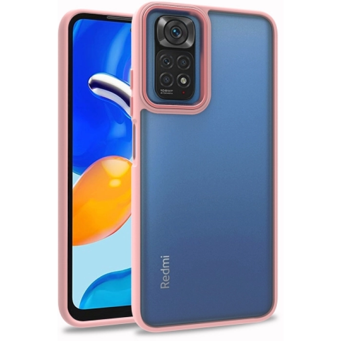 Xiaomi Redmi Note 11 Kılıf Electro Silikon Renkli Flora Kapak - Rose Gold