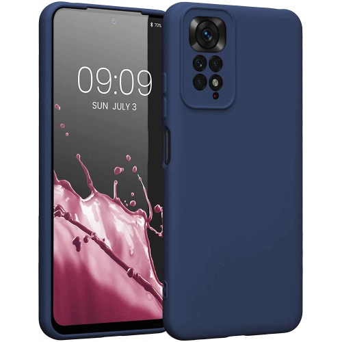 Xiaomi Redmi Note 11 Kılıf İçi Kadife Mat Mara Lansman Silikon Kapak  - Lacivert