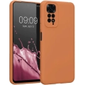 Xiaomi Redmi Note 11 Kılıf İçi Kadife Mat Mara Lansman Silikon Kapak  - Turuncu