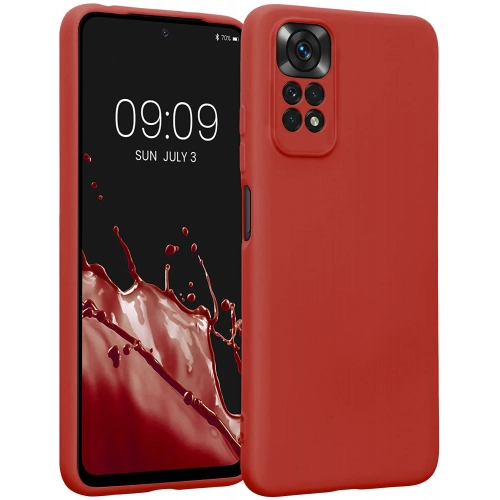 Xiaomi Redmi Note 11 Kılıf İnce Soft Mat Renkli Esnek Silikon Kapak - Kırmızı