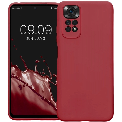 Xiaomi Redmi Note 11 Kılıf İnce Soft Mat Renkli Esnek Silikon Kapak - Mürdüm