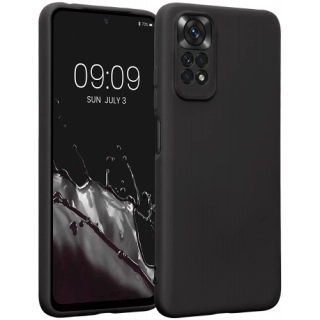Xiaomi Redmi Note 11 Kılıf İnce Soft Mat Renkli Esnek Silikon Kapak - Siyah