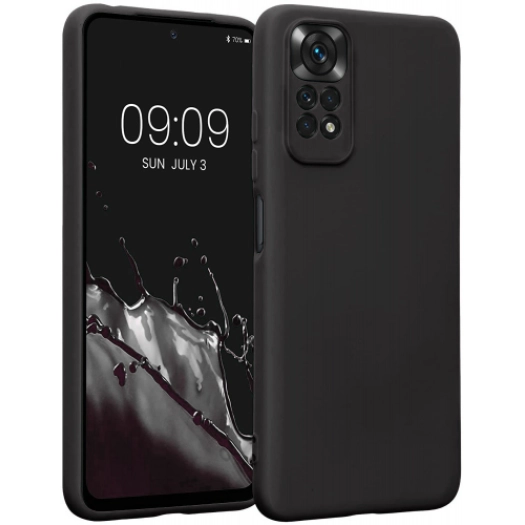 Xiaomi Redmi Note 11 Kılıf İnce Soft Mat Renkli Esnek Silikon Kapak - Siyah