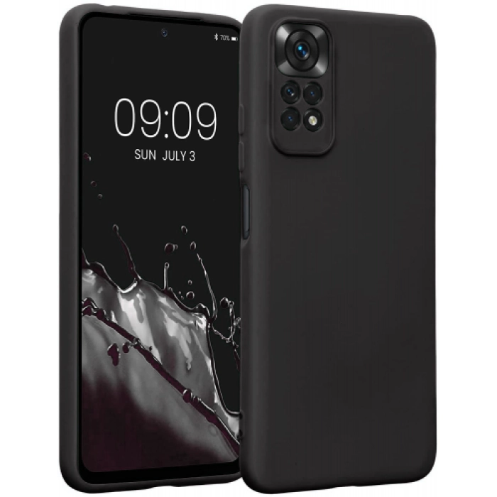 Xiaomi Redmi Note 11 Kılıf İnce Soft Mat Renkli Esnek Silikon Kapak - Siyah
