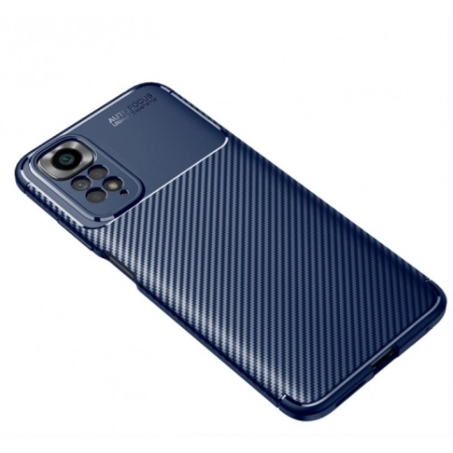 Xiaomi Redmi Note 11 Kılıf Silikon Parmak İzi Bırakmayan Karbon Soft Negro Kapak - Lacivert