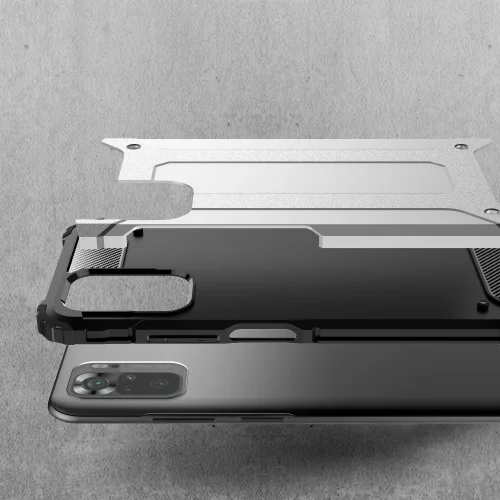 Xiaomi Redmi Note 11 Kılıf Zırhlı Tank Crash Silikon Kapak - Gri
