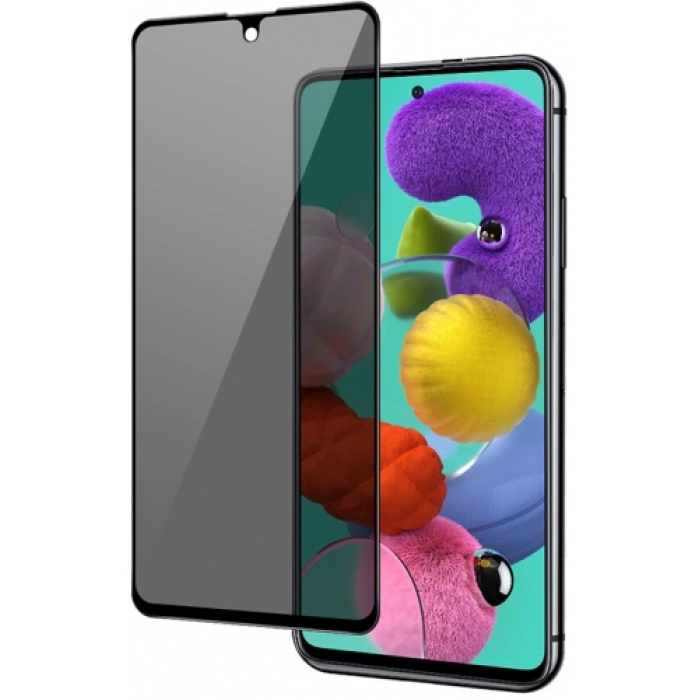Xiaomi Redmi Note 11 Kırılmaz Cam 5D Ekran Koruyucu Karartmalı Hayalet Cam Privacy Tam Kapatan - Siyah