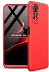 Xiaomi Redmi Note 11 Pro Kılıf 3 Parçalı 360 Tam Korumalı Rubber AYS Kapak  - Kırmızı