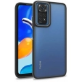Xiaomi Redmi Note 11 Pro Kılıf Electro Silikon Renkli Flora Kapak - Siyah