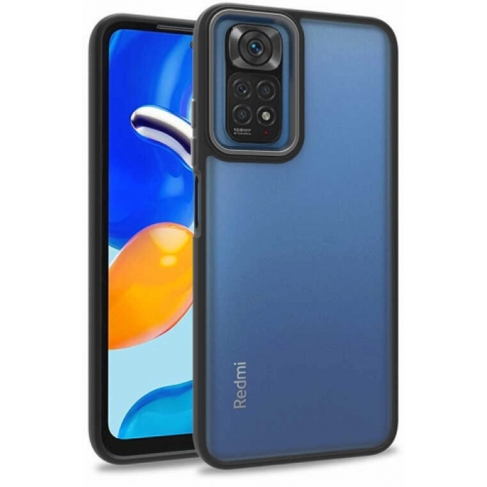 Xiaomi Redmi Note 11 Pro Kılıf Electro Silikon Renkli Flora Kapak - Siyah