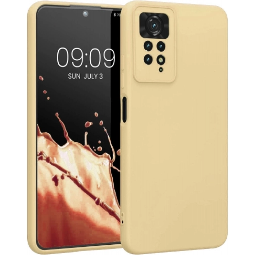 Xiaomi Redmi Note 11 Pro Kılıf İnce Soft Mat Renkli Esnek Silikon Kapak - Gold