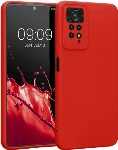 Xiaomi Redmi Note 11 Pro Kılıf İnce Mat Esnek Silikon - Kırmızı