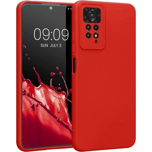 Xiaomi Redmi Note 11 Pro Kılıf İnce Soft Mat Renkli Esnek Silikon Kapak - Kırmızı