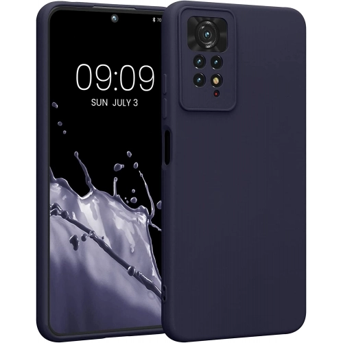 Xiaomi Redmi Note 11 Pro Kılıf İnce Soft Mat Renkli Esnek Silikon Kapak - Lacivert