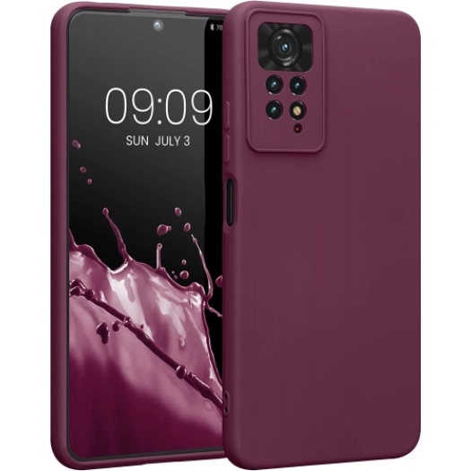 Xiaomi Redmi Note 11 Pro Kılıf İnce Soft Mat Renkli Esnek Silikon Kapak - Mürdüm