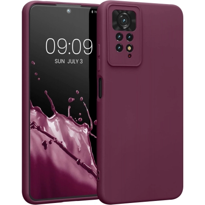 Xiaomi Redmi Note 11 Pro Kılıf İnce Soft Mat Renkli Esnek Silikon Kapak - Mürdüm
