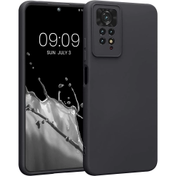 Xiaomi Redmi Note 11 Pro Kılıf İnce Soft Mat Renkli Esnek Silikon Kapak - Siyah