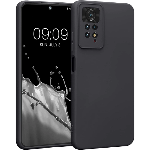 Xiaomi Redmi Note 11 Pro Kılıf İnce Soft Mat Renkli Esnek Silikon Kapak - Siyah