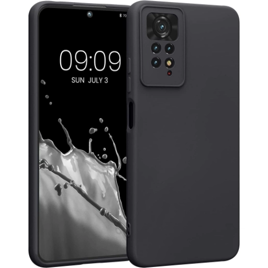 Xiaomi Redmi Note 11 Pro Kılıf İnce Soft Mat Renkli Esnek Silikon Kapak - Siyah