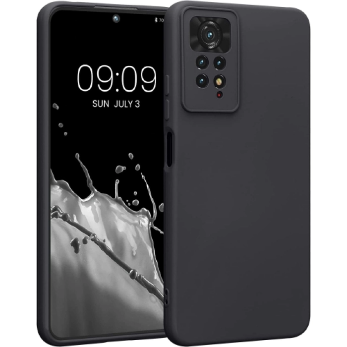 Xiaomi Redmi Note 11 Pro Kılıf İnce Soft Mat Renkli Esnek Silikon Kapak - Siyah