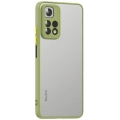 Xiaomi Redmi Note 11 Pro Kılıf Kamera Korumalı Arkası Şeffaf Mat Silikon Kapak - Yeşil