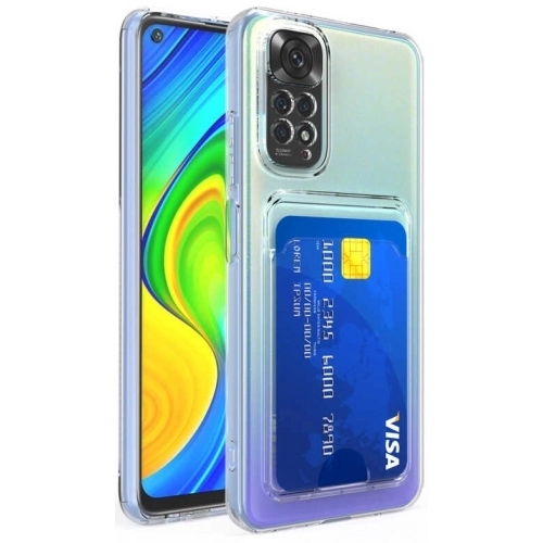 Xiaomi Redmi Note 11 Pro Kılıf Kartlıklı Şeffaf Esnek Silikon Kamera Korumalı