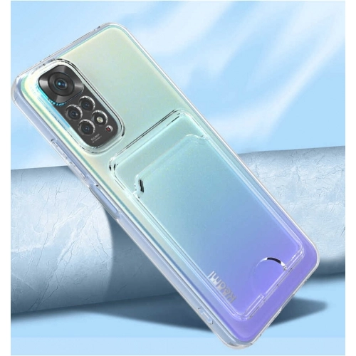 Xiaomi Redmi Note 11 Pro Kılıf Kartlıklı Şeffaf Esnek Silikon Kamera Korumalı