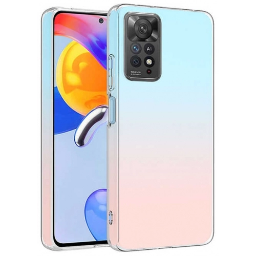 Xiaomi Redmi Note 11 Pro Kılıf Kamera Korumalı Esnek Silikon Kapak - Şeffaf