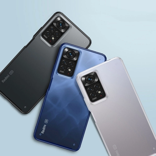 Xiaomi Redmi Note 11 Pro Kılıf Volks Serisi Kenarları Silikon Arkası Şeffaf Sert Kapak - Lacivert