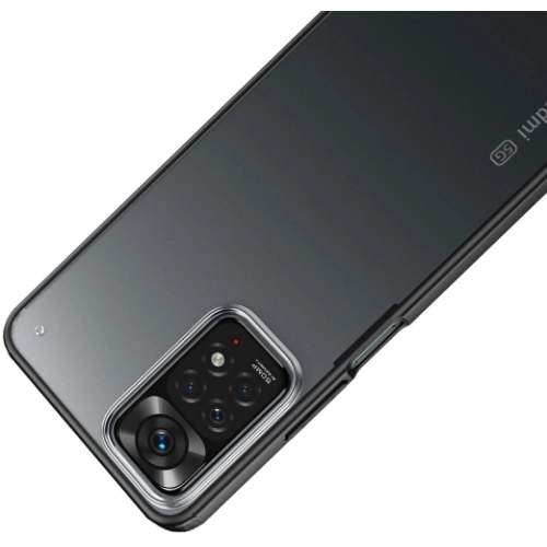 Xiaomi Redmi Note 11 Pro Kılıf Volks Serisi Kenarları Silikon Arkası Şeffaf Sert Kapak - Siyah