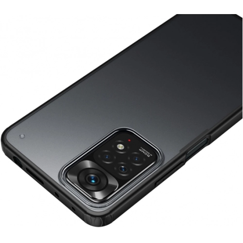 Xiaomi Redmi Note 11 Pro Kılıf Volks Serisi Kenarları Silikon Arkası Şeffaf Sert Kapak - Siyah