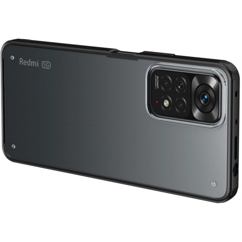 Xiaomi Redmi Note 11 Pro Kılıf Volks Serisi Kenarları Silikon Arkası Şeffaf Sert Kapak - Siyah