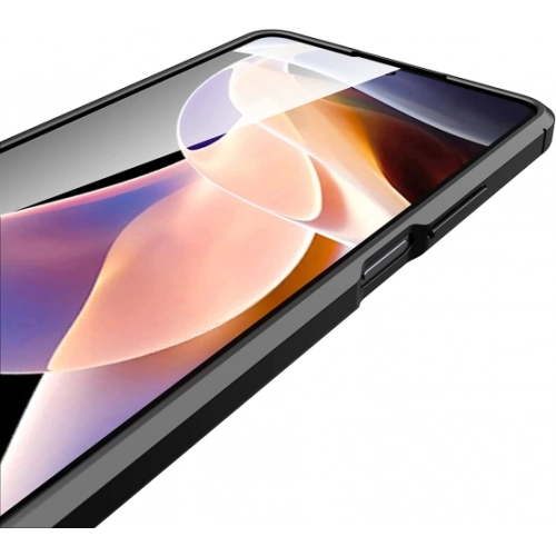 Xiaomi Redmi Note 11 Pro Plus Kılıf Deri Görünümlü Lüks Parmak İzi Bırakmaz Niss Silikon Kapak - Lacivert