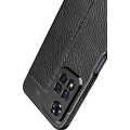 Xiaomi Redmi Note 11 Pro Plus Kılıf Deri Görünümlü Lüks Parmak İzi Bırakmaz Niss Silikon Kapak - Siyah