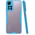 Xiaomi Redmi Note 11 Pro Plus Kılıf Renkli Silikon Kamera Lens Korumalı Şeffaf Parfe Kapak - Mavi