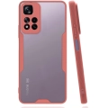 Xiaomi Redmi Note 11 Pro Plus Kılıf Renkli Silikon Kamera Lens Korumalı Şeffaf Parfe Kapak - Pembe