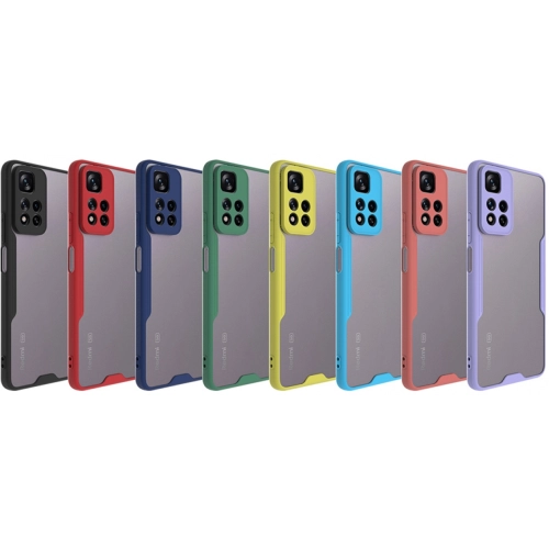 Xiaomi Redmi Note 11 Pro Plus Kılıf Renkli Silikon Kamera Lens Korumalı Şeffaf Parfe Kapak - Pembe