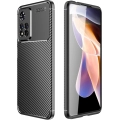 Xiaomi Redmi Note 11 Pro Plus Kılıf Silikon Parmak İzi Bırakmayan Karbon Soft Negro Kapak - Siyah