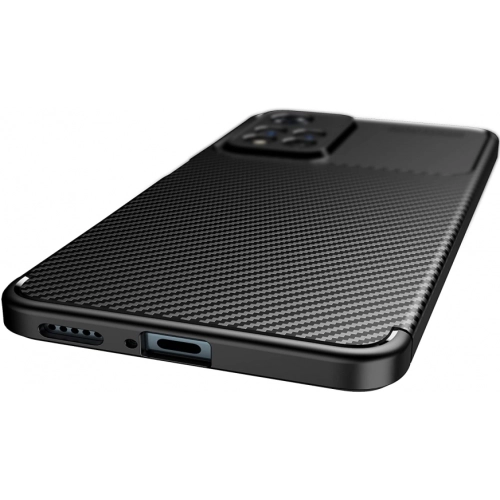 Xiaomi Redmi Note 11 Pro Plus Kılıf Silikon Parmak İzi Bırakmayan Karbon Soft Negro Kapak - Siyah