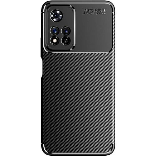 Xiaomi Redmi Note 11 Pro Plus Kılıf Silikon Parmak İzi Bırakmayan Karbon Soft Negro Kapak - Siyah